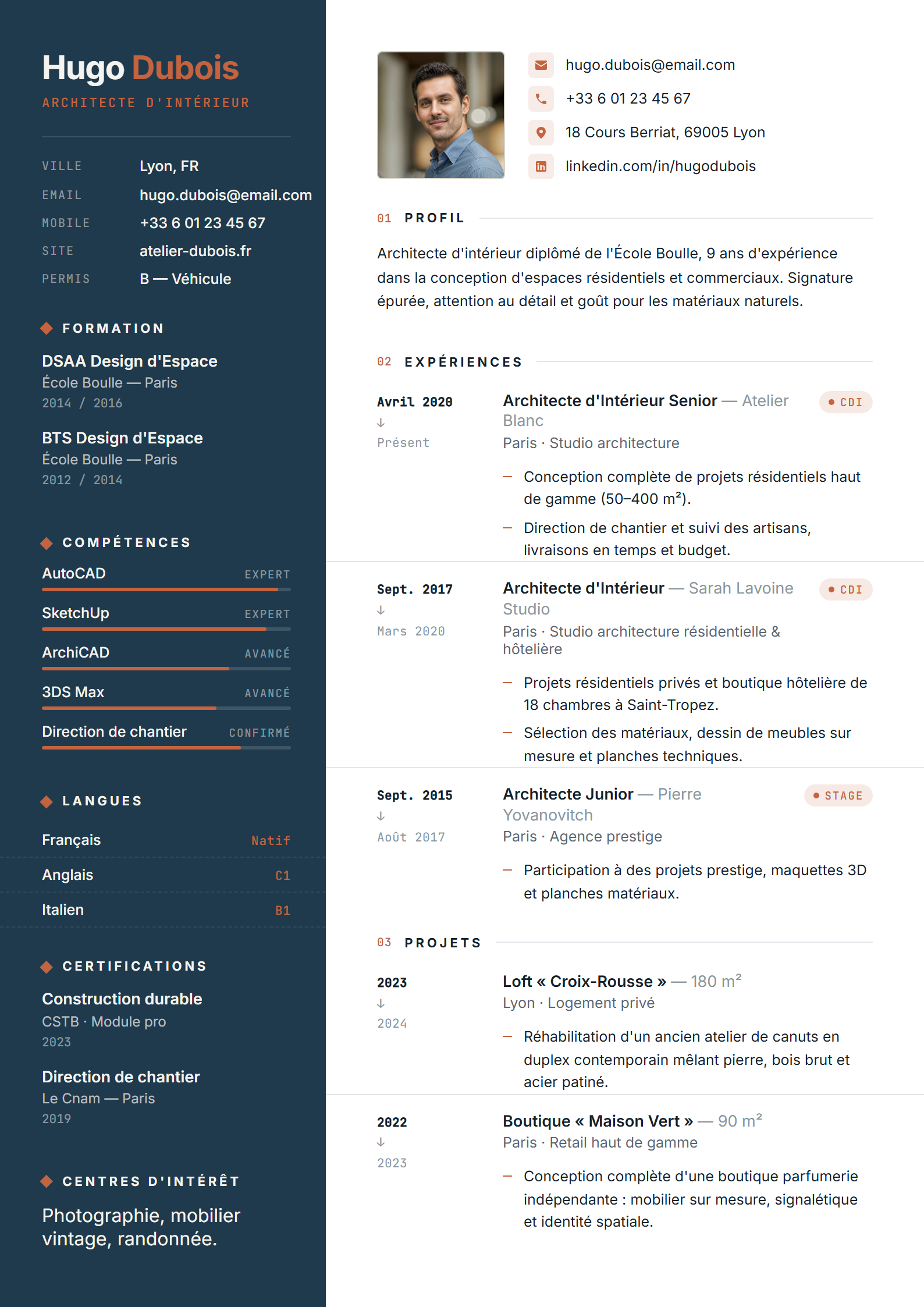 Modèle de CV Kemora